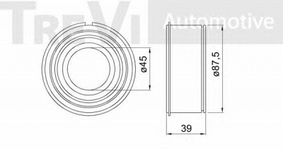 TREVI AUTOMOTIVE wb1605 -  Комплект подшипника ступицы колеса